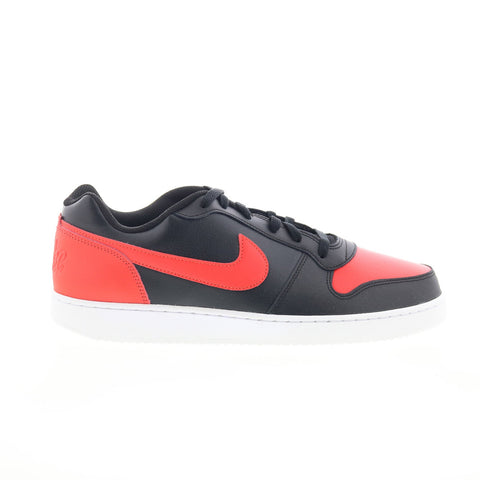 Nike Ebernon Low AQ1775-004 Mens Black Leather Lifestyle Sneakers Shoes