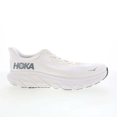 Hoka Arahi 7 1147850-BDBSW Mens White Mesh Lace Up Athletic Running Shoes