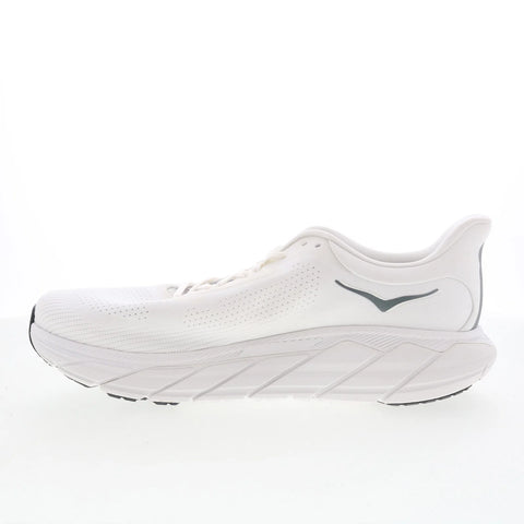 Hoka Arahi 7 1147850-BDBSW Mens White Mesh Lace Up Athletic Running Shoes
