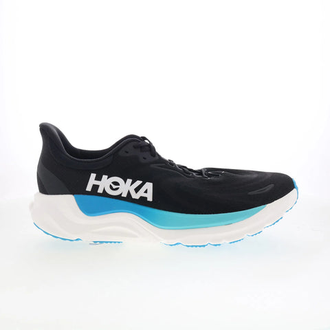 Hoka Arahi 8 1168690-BKSK Mens Black Canvas Lace Up Athletic Running Shoes