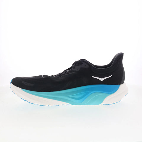 Hoka Arahi 8 1168690-BKSK Mens Black Canvas Lace Up Athletic Running Shoes