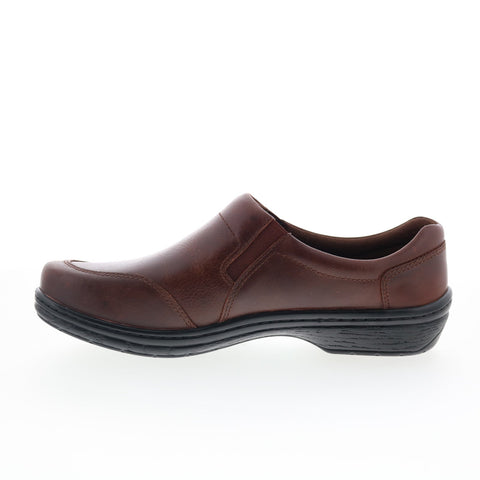 Klogs Arbor ARBOR Mens Brown Leather Slip On Loafers & Slip Ons Casual Shoes
