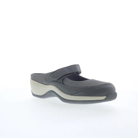 Softwalk Arcadia S2200-058 Womens Gray Canvas Strap Clog Flats Shoes