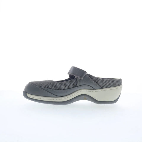 Softwalk Arcadia S2200-058 Womens Gray Canvas Strap Clog Flats Shoes
