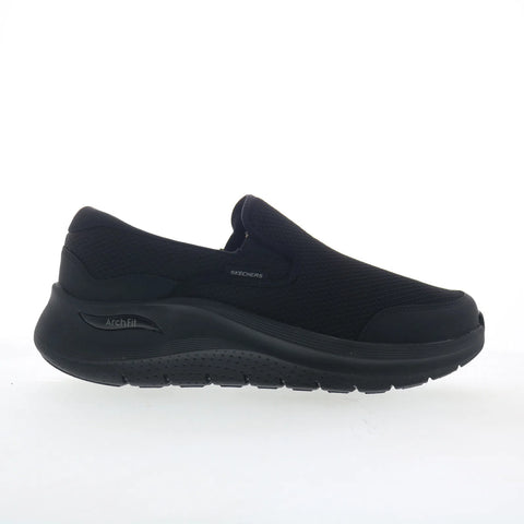 Skechers Arch Fit 2.0 - Vallo Mens Black Extra Wide Lifestyle Sneakers Shoes