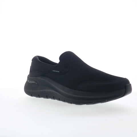 Skechers Arch Fit 2.0 - Vallo Mens Black Extra Wide Lifestyle Sneakers Shoes