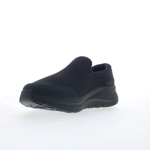 Skechers Arch Fit 2.0 - Vallo Mens Black Extra Wide Lifestyle Sneakers Shoes
