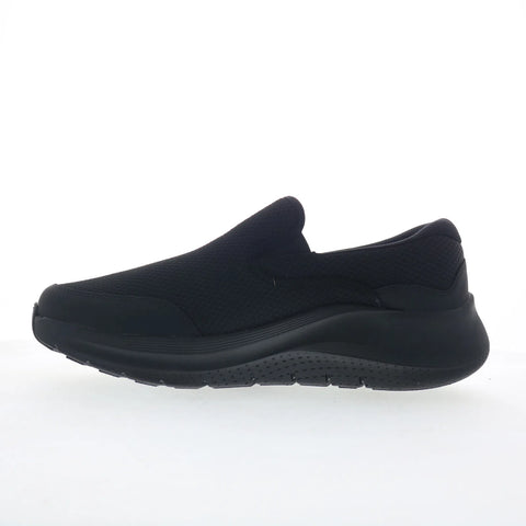 Skechers Arch Fit 2.0 - Vallo Mens Black Extra Wide Lifestyle Sneakers Shoes