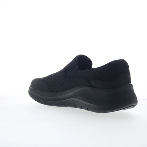Skechers Arch Fit 2.0 - Vallo Mens Black Extra Wide Lifestyle Sneakers Shoes