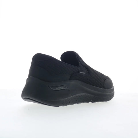 Skechers Arch Fit 2.0 - Vallo Mens Black Extra Wide Lifestyle Sneakers Shoes