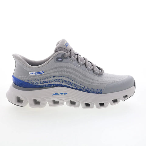 Skechers Slip-ins Wave - Zanaro Mens Gray Extra Wide Lifestyle Sneakers Shoes