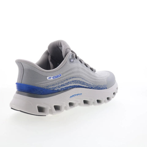 Skechers Slip-ins Wave - Zanaro Mens Gray Extra Wide Lifestyle Sneakers Shoes