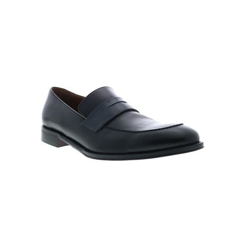 Bruno Magli Arezzo AREZZO1 Mens Black Leather Loafers & Slip Ons Penny Shoes
