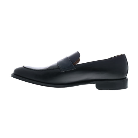 Bruno Magli Arezzo AREZZO1 Mens Black Leather Loafers & Slip Ons Penny Shoes