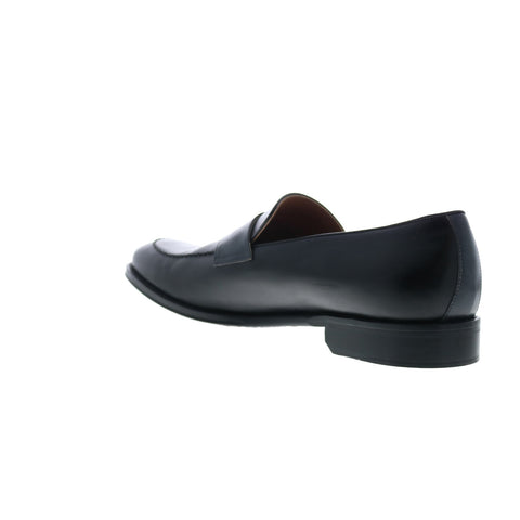 Bruno Magli Arezzo AREZZO1 Mens Black Leather Loafers & Slip Ons Penny Shoes
