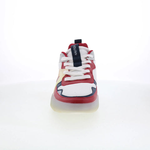Nautica Arkan CV1762 Mens White Synthetic Lace Up Lifestyle Sneakers Shoes