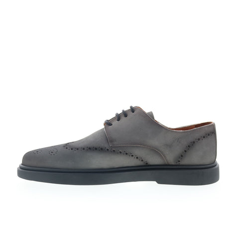 Studio Belvedere Arno Mens Gray Oxfords & Lace Ups Wingtip & Brogue Shoes
