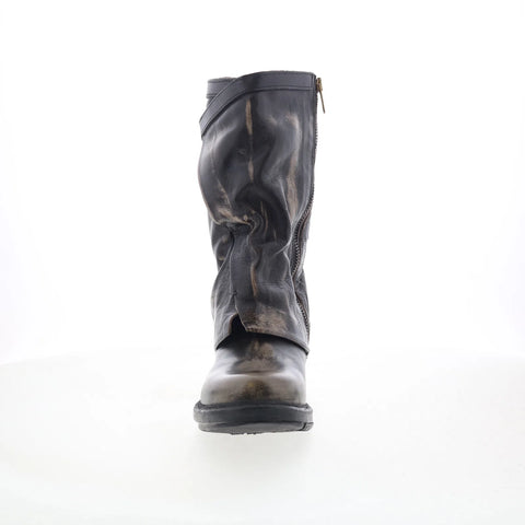 A.S. 98 Arthur Womens Black Leather Zipper Casual Dress Boots