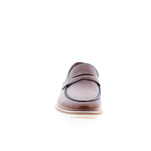 Studio Belvedere Arthur Mens Brown Leather Loafers & Slip Ons Penny Shoes