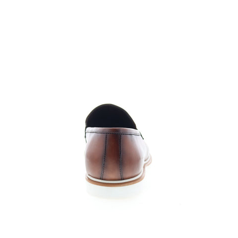 Studio Belvedere Arthur Mens Brown Leather Loafers & Slip Ons Penny Shoes