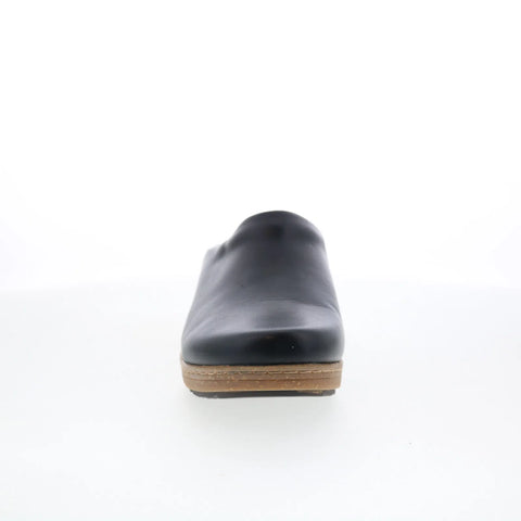 Softwalk Arvada S2302-001 Womens Black Leather Clog Flats Shoes