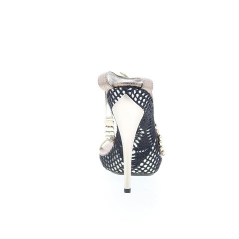 Angel Shoes AS6 Womens Black Synthetic Hook & Loop Pumps Heels Shoes