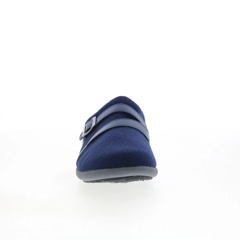 Spenco Ashton Wool Slide SP1046NVY Womens Blue Slides Sandals Shoes