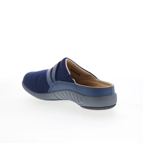 Spenco Ashton Wool Slide SP1046NVY Womens Blue Slides Sandals Shoes