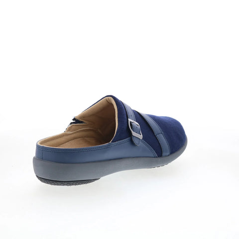 Spenco Ashton Wool Slide SP1046NVY Womens Blue Slides Sandals Shoes