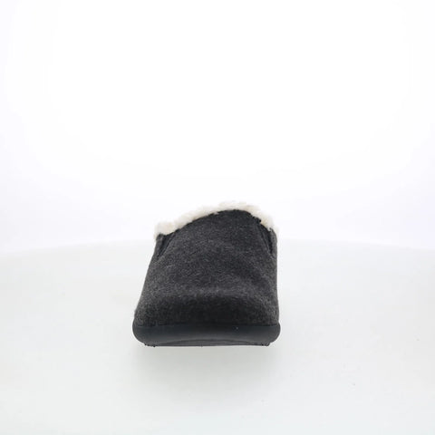 Spenco Ashton Wool Slide SP1048BLK Womens Black Suede Slides Sandals Shoes