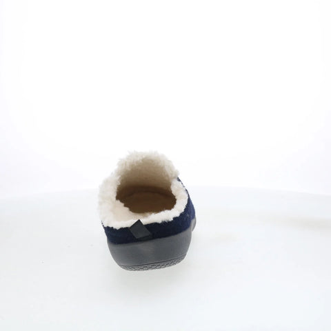 Spenco Dundee Wool Slipper SP1048NVY Womens Blue Wide Clogs Slippers Shoes