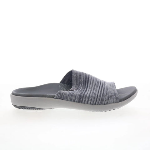Spenco Astoria Slide SP1016DOV Womens Gray Canvas Slides Sandals Shoes