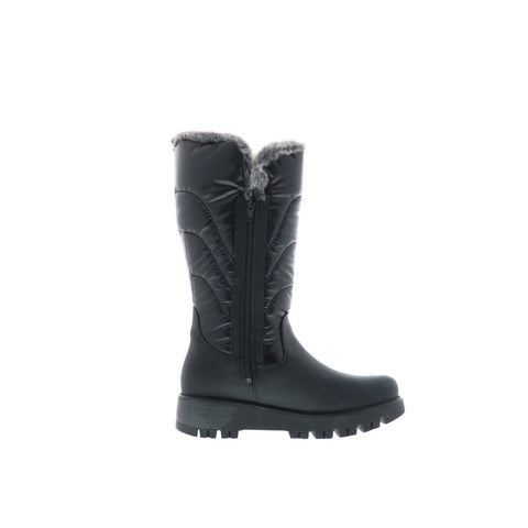Bos. & Co. Astrid Womens Black Leather Zipper Casual Dress Boots