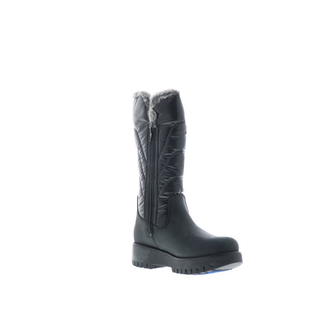 Bos. & Co. Astrid Womens Black Leather Zipper Casual Dress Boots