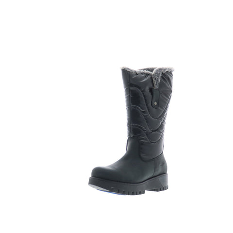 Bos. & Co. Astrid Womens Black Leather Zipper Casual Dress Boots