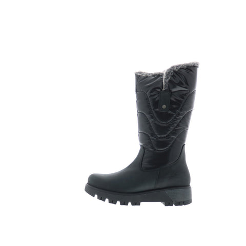 Bos. & Co. Astrid Womens Black Leather Zipper Casual Dress Boots