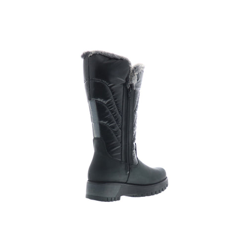 Bos. & Co. Astrid Womens Black Leather Zipper Casual Dress Boots