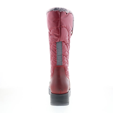 Bos. & Co. Astrid Womens Red Leather Zipper Casual Dress Boots