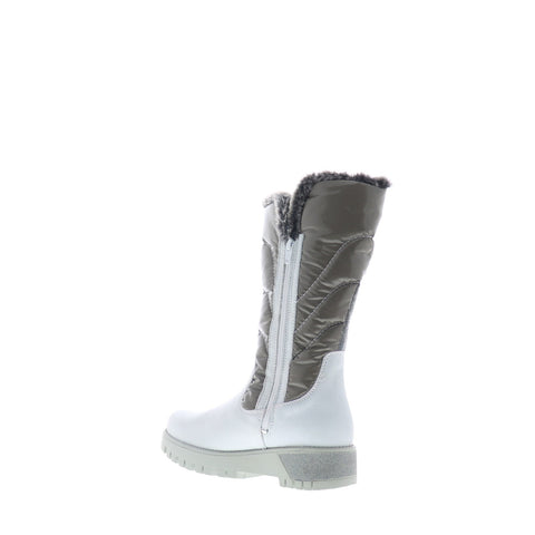 Bos. & Co. Astrid Womens White Leather Zipper Casual Dress Boots