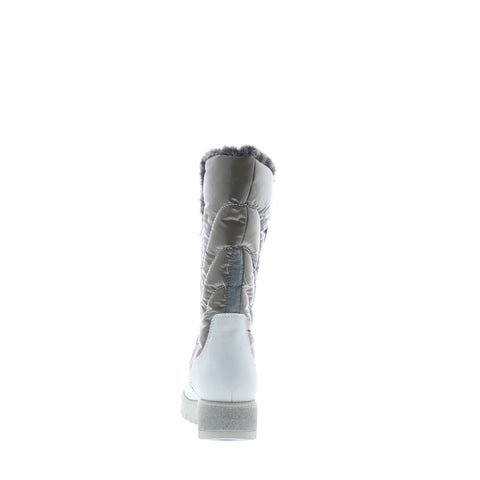 Bos. & Co. Astrid Womens White Leather Zipper Casual Dress Boots