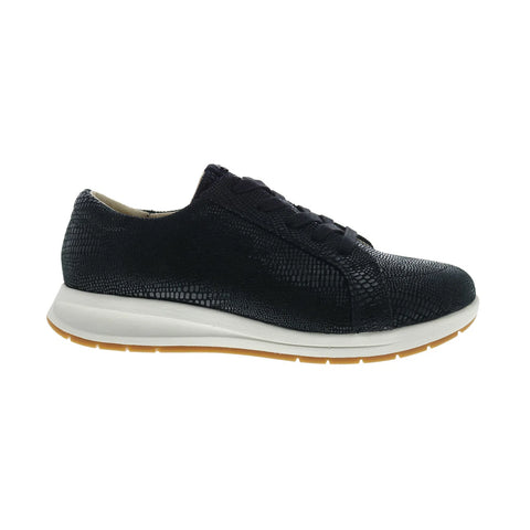 Revere Athens Womens Black Leather Lace Up Lifestyle Sneakers Shoes