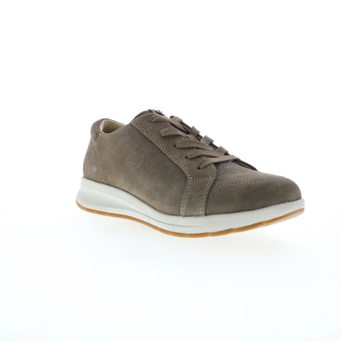 Revere Athens Womens Brown Leather Lace Up Lifestyle Sneakers Shoes