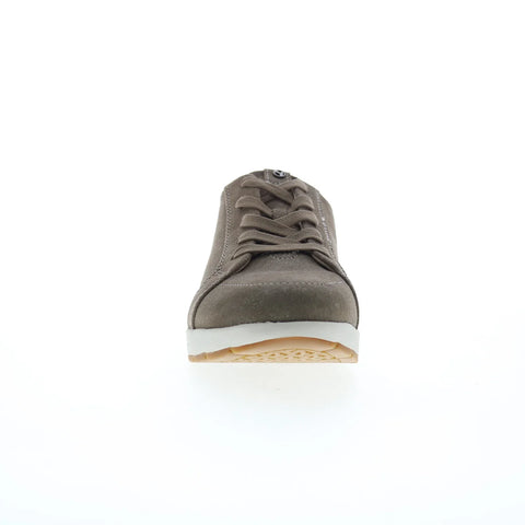 Revere Athens Womens Brown Leather Lace Up Lifestyle Sneakers Shoes