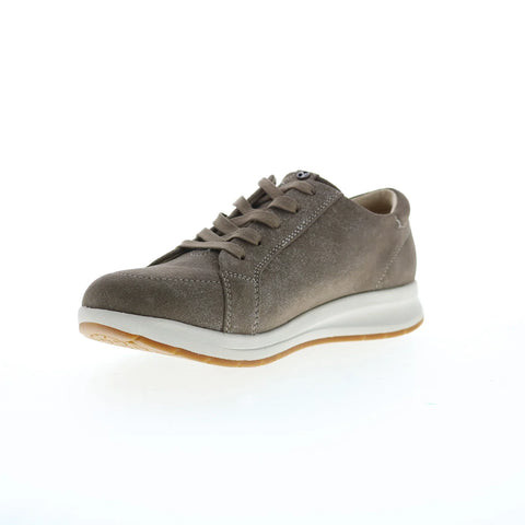 Revere Athens Womens Brown Leather Lace Up Lifestyle Sneakers Shoes