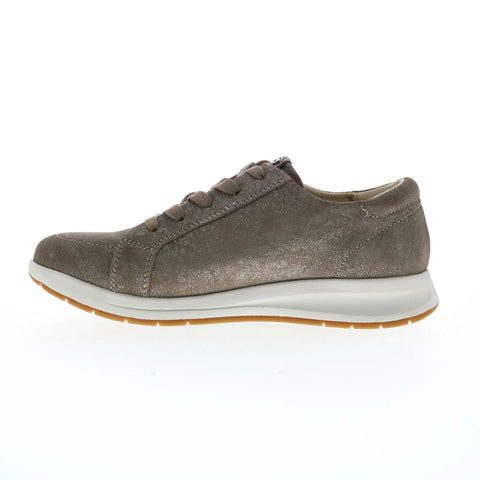 Revere Athens Womens Brown Leather Lace Up Lifestyle Sneakers Shoes