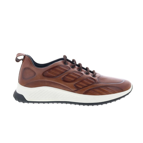 Robert Graham Attica Mens Brown Leather Lace Up Lifestyle Sneakers Shoes
