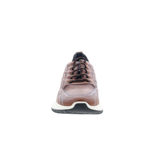 Robert Graham Attica Mens Brown Leather Lace Up Lifestyle Sneakers Shoes