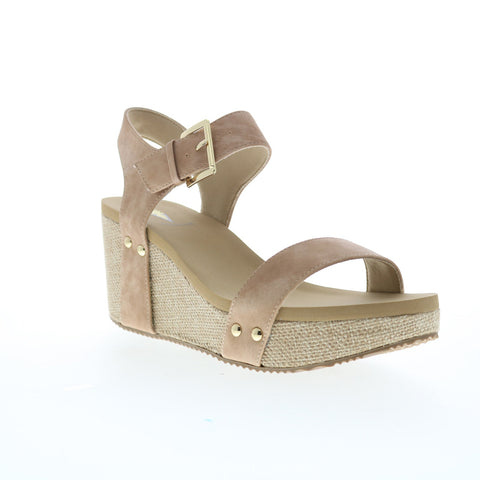 Volatile Aubree PV122 Womens Beige Synthetic Hook & Loop Wedges Sandals Shoes