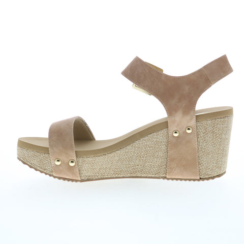 Volatile Aubree PV122 Womens Beige Synthetic Hook & Loop Wedges Sandals Shoes