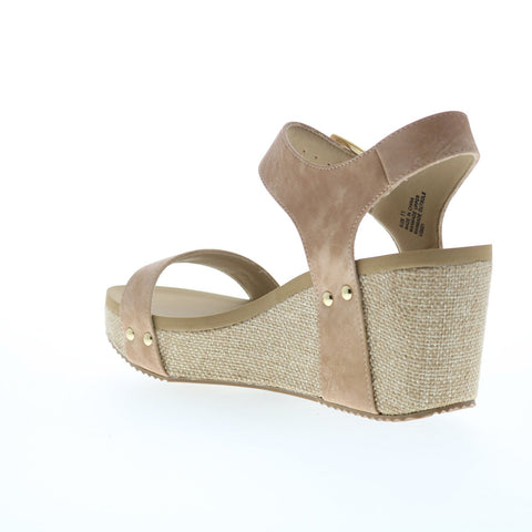 Volatile Aubree PV122 Womens Beige Synthetic Hook & Loop Wedges Sandals Shoes